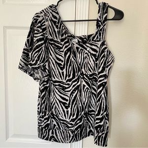 Woman’s Zebra Print Blouse